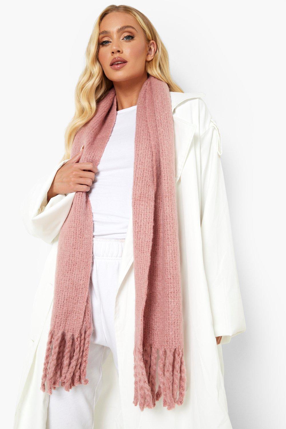 Chunky Oversized Fringe Scarf | boohoo