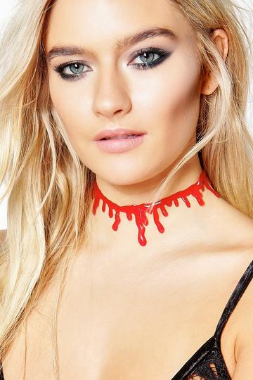 Halloween Blood Choker Necklace red