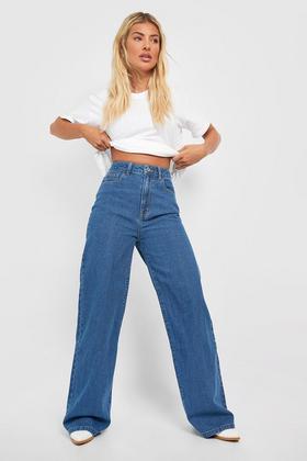 Women's Elastic Cuff Bottom High Waist Jean