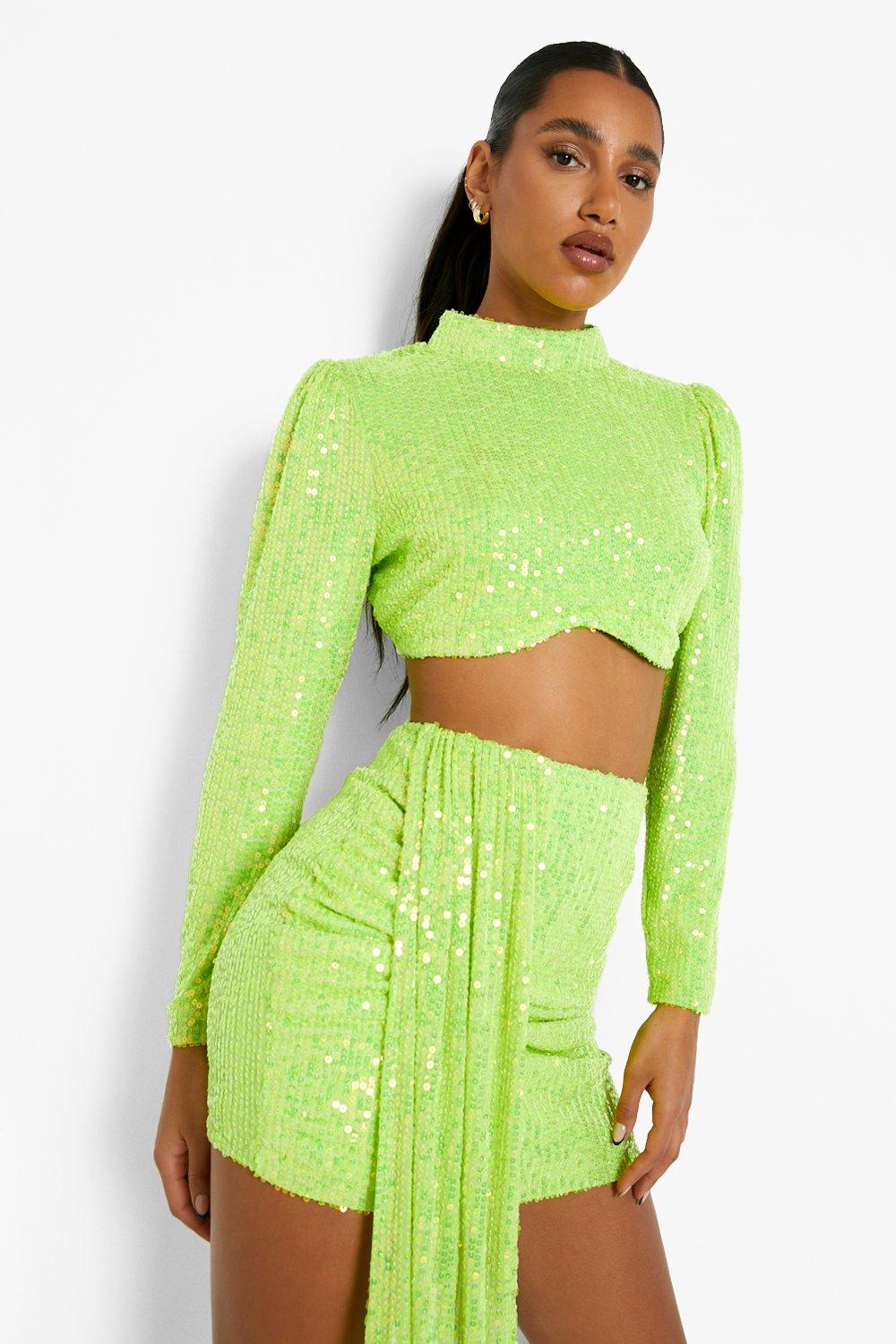 Neon extreme cheap crop top