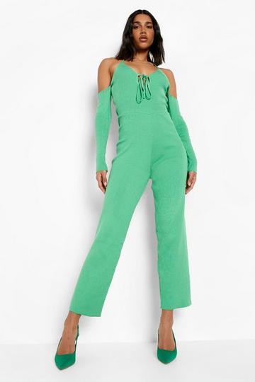 Green Knitted Jumpsuit