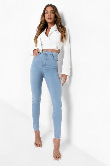 Light Brown High Waisted Sustainable Skinny Jeans