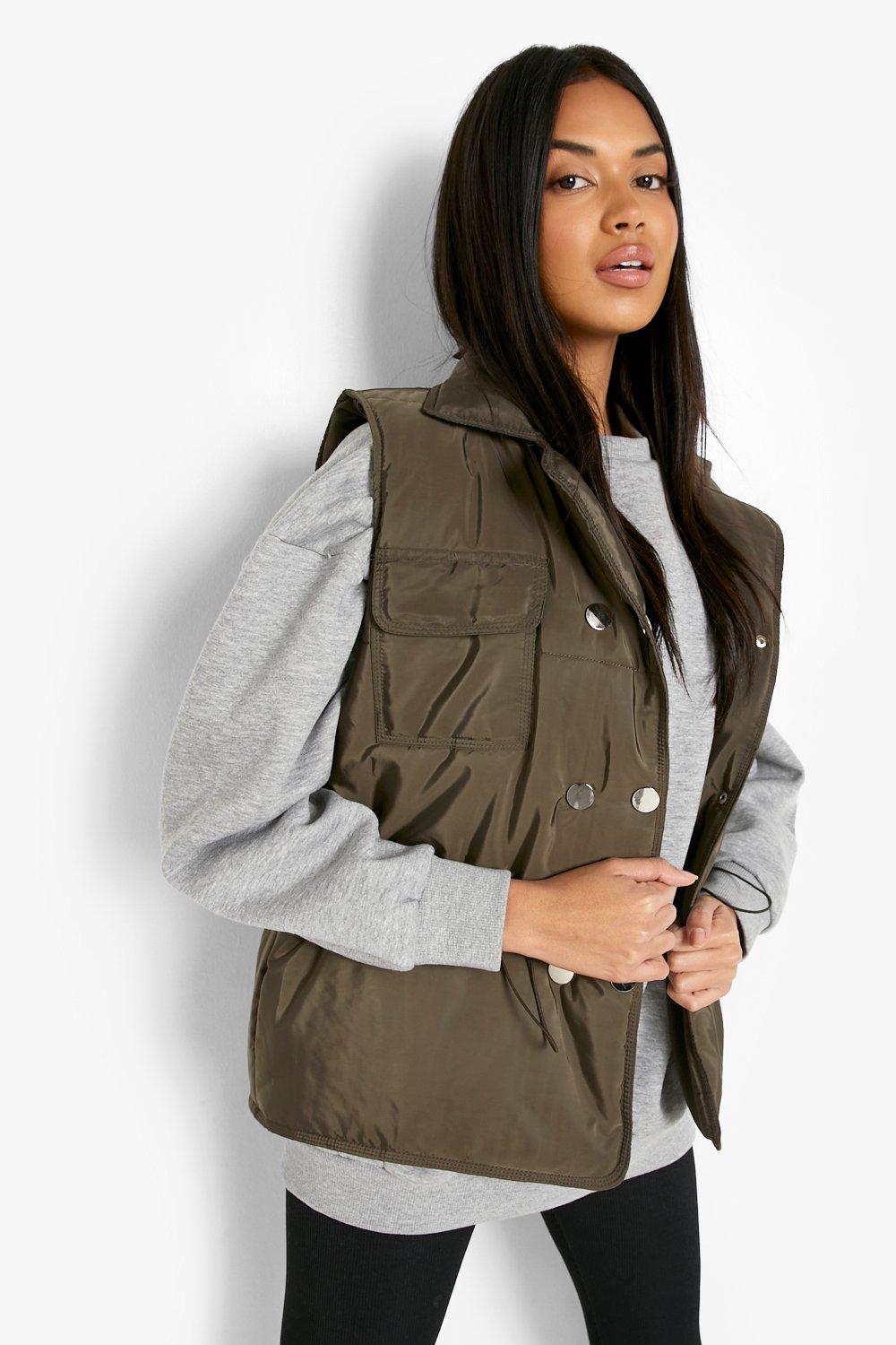 green ladies puffer jacket