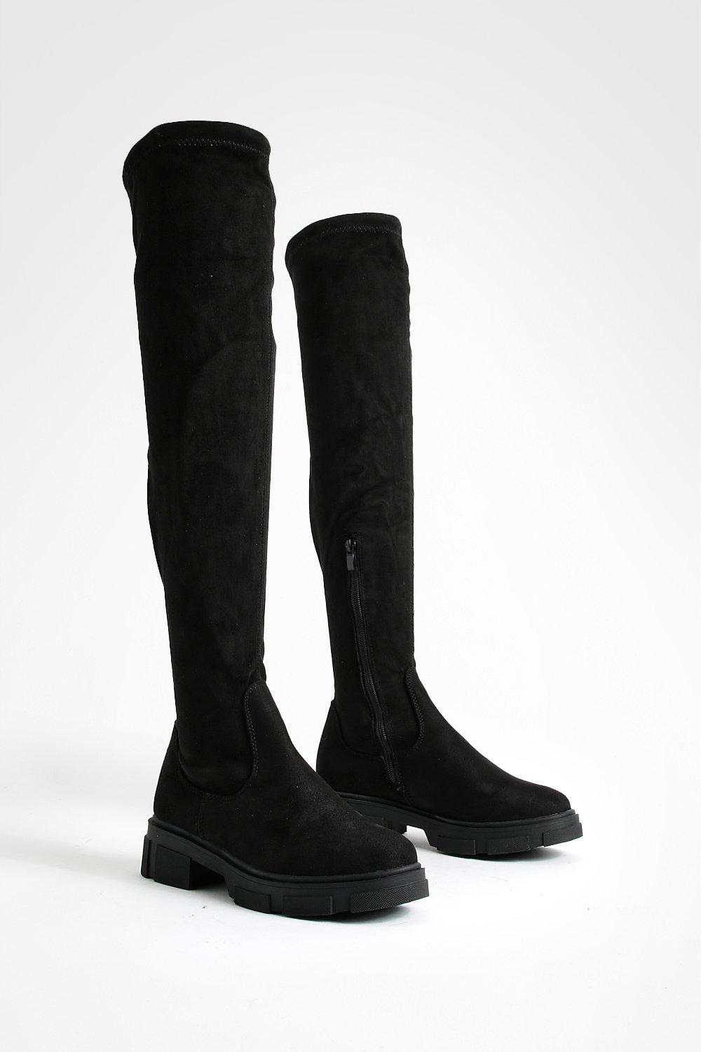 wide fit knee high boots size 5