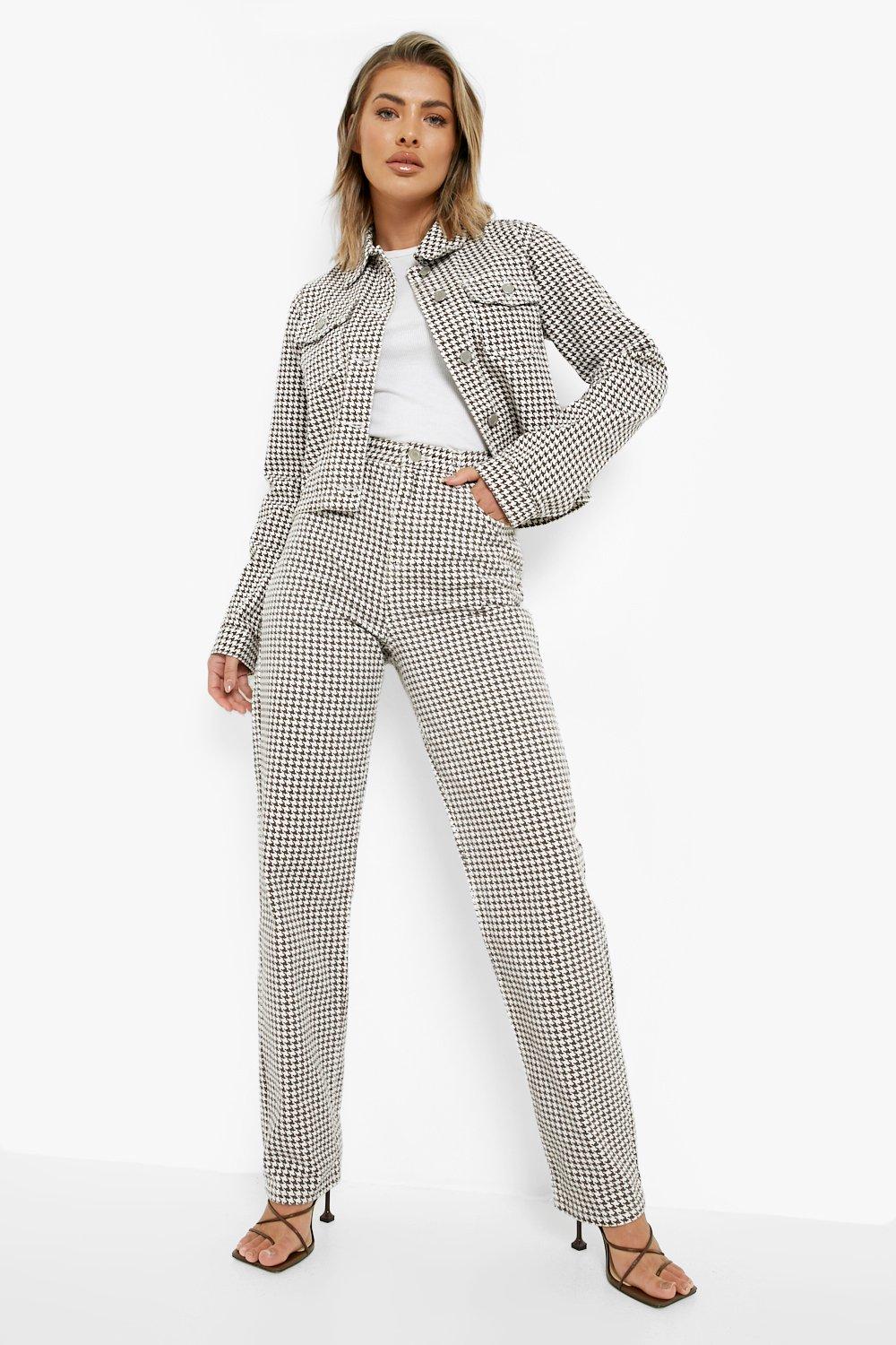 White high waist pants | boohoo US