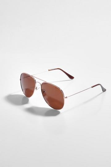 Aviator Gold Frame Tinted Sunglasses gold