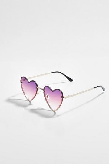 Ombre Heart Sunglasses multi
