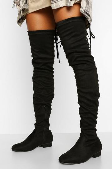 Wider Calf Over The Knee Boots black
