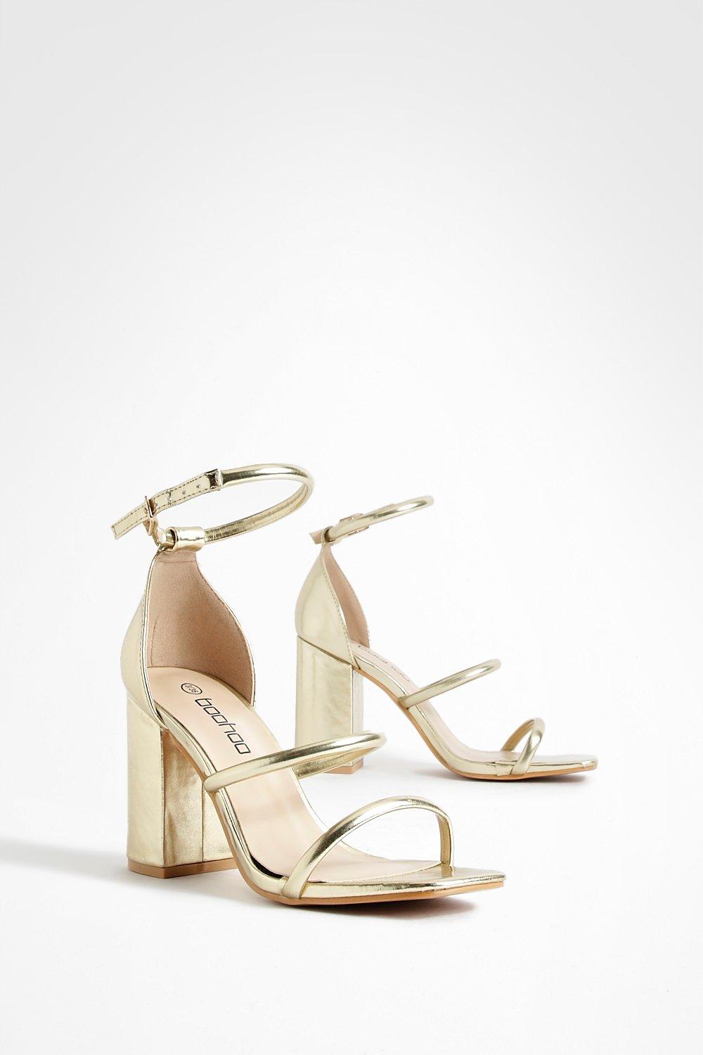 Boohoo 2025 gold sandals