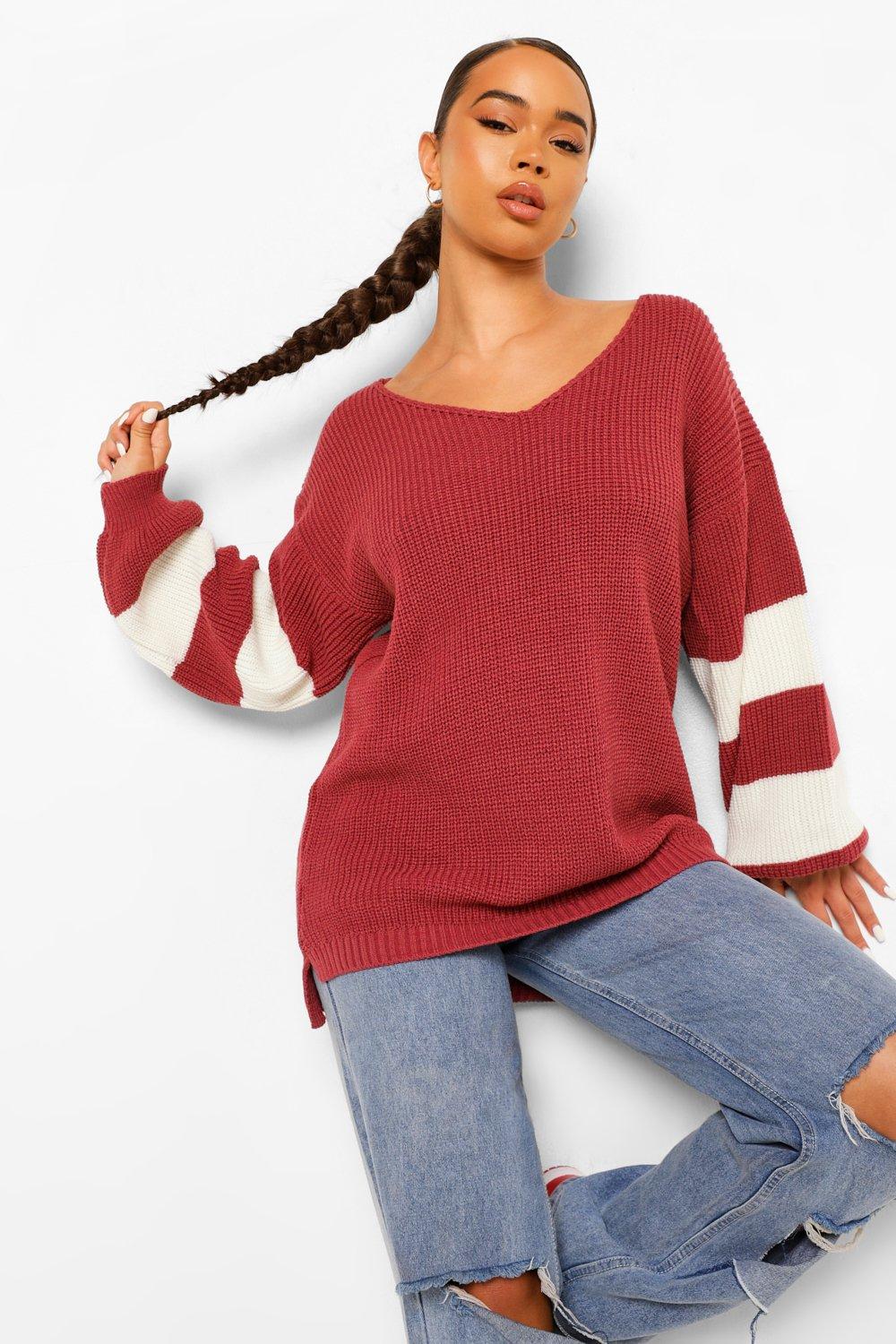 Lace up outlet sleeve jumper