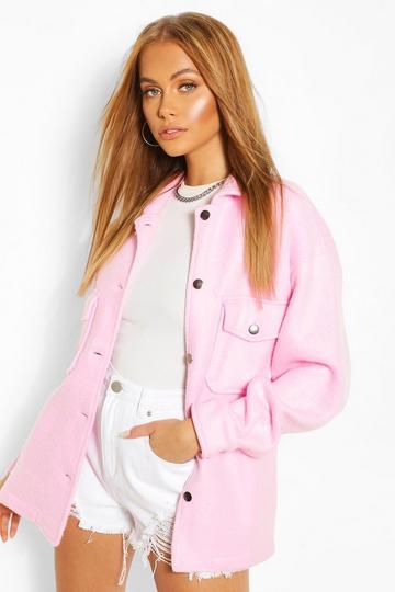 Pink Soft Touch Oversized Shacket