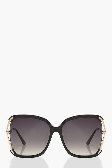 Oversized Pearl Detail Sunglasses black