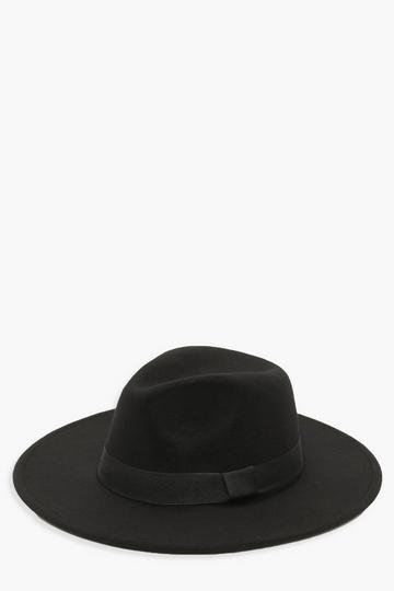 Black Tape Detail Fedora Hat