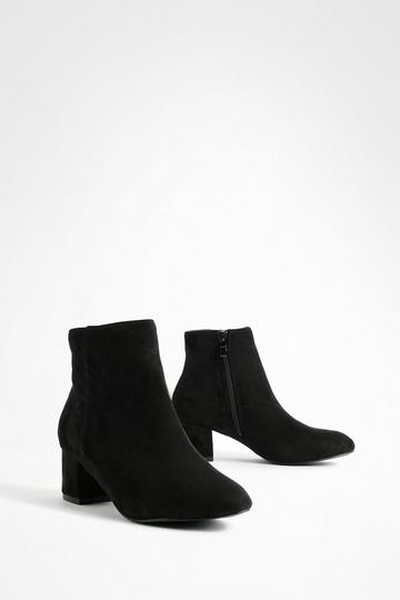 Basic Block Heel Booties black