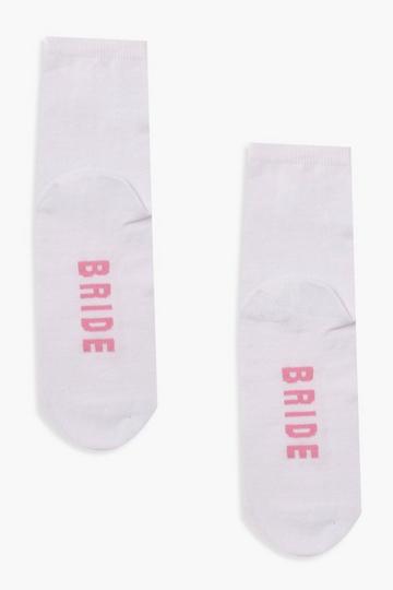 Chaussettes à slogan imprimé blanc