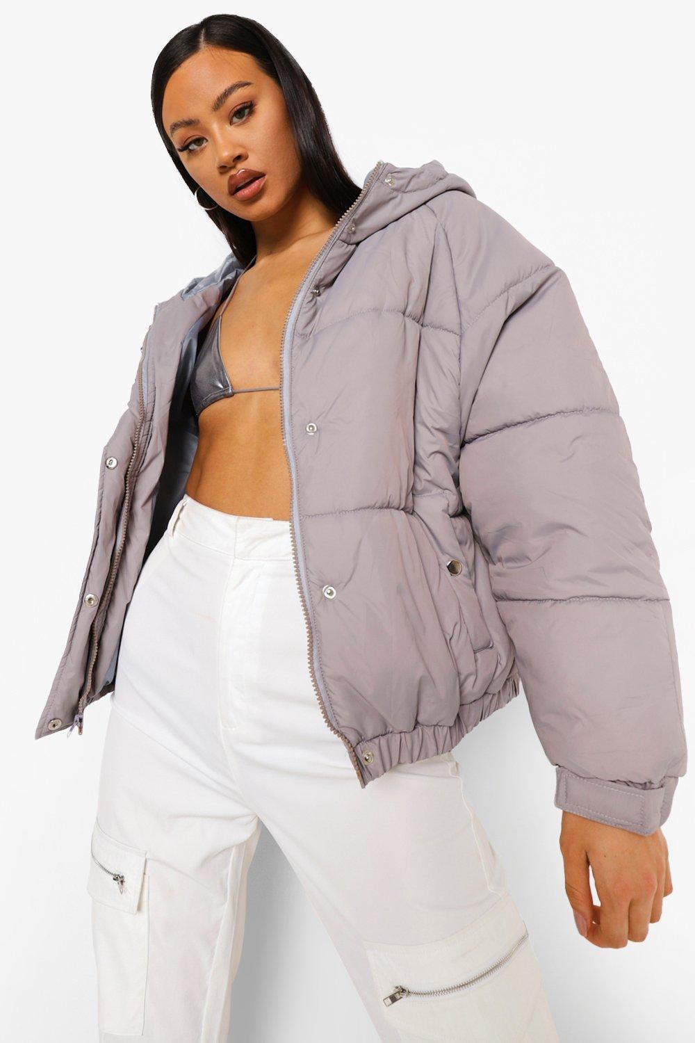 Women's Circle Quilted Cocoon Puffer | Boohoo UK