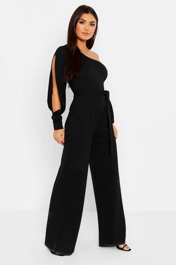 Split Sleeve Jumpsuit black