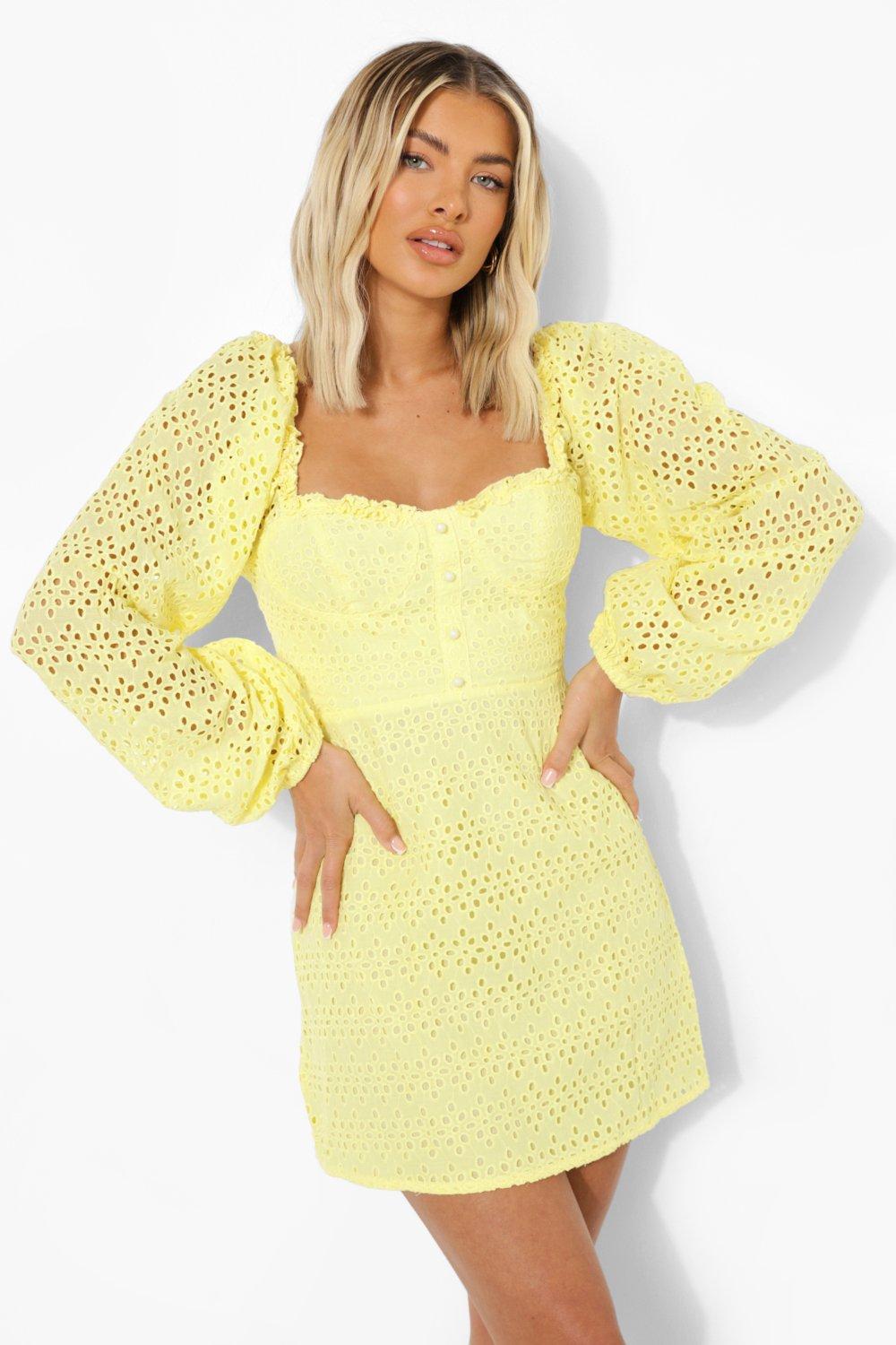 Teddy mini hotsell dress in lemon