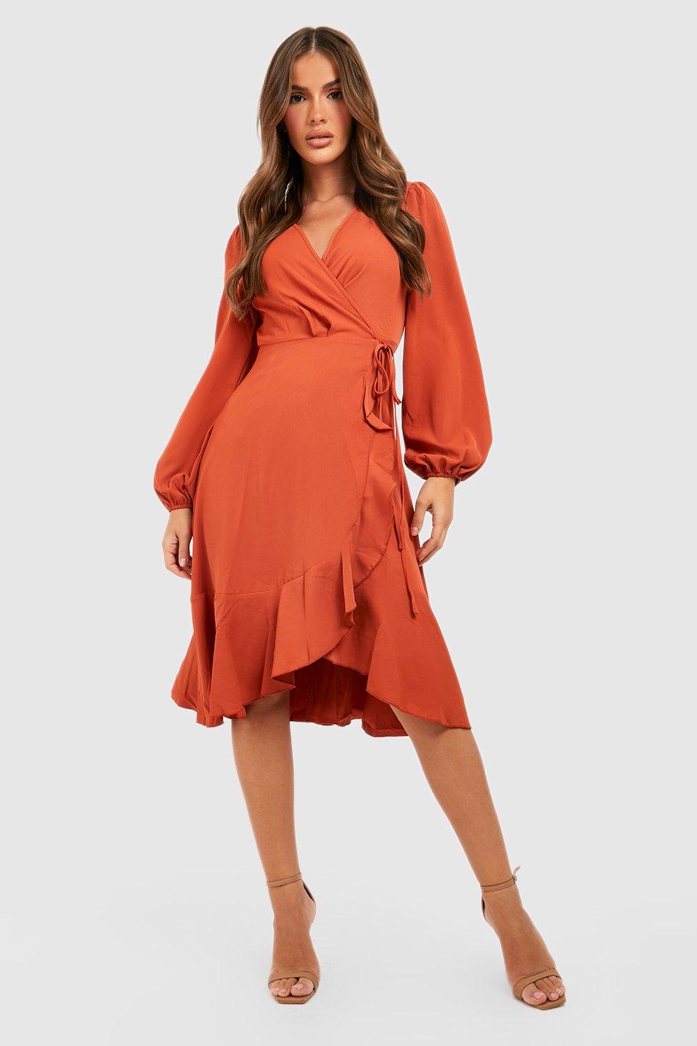 Lipsy gabriella print long sleeve best sale wrap dress