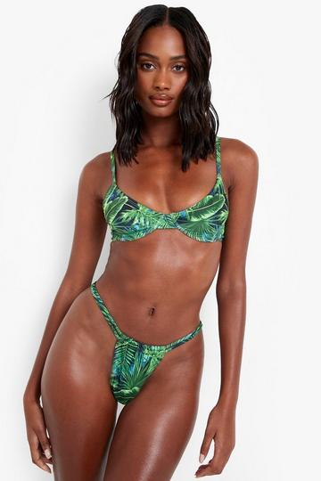 Green Tropicana Underwired Bikini Top