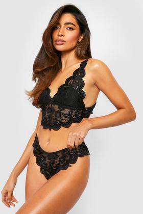 Lace Overlay Bra And Brief Set