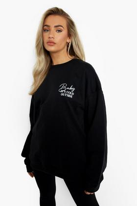 Black WOMAN Crop Sweatshirt 2911190