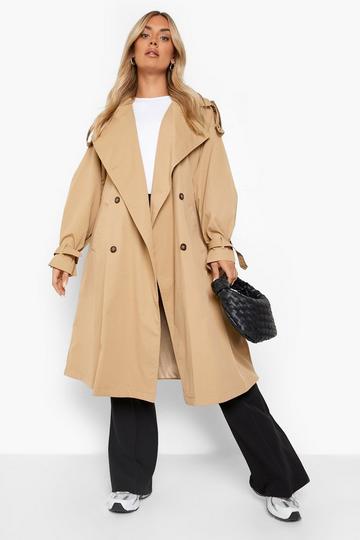 Plus Belted Trench Coat stone