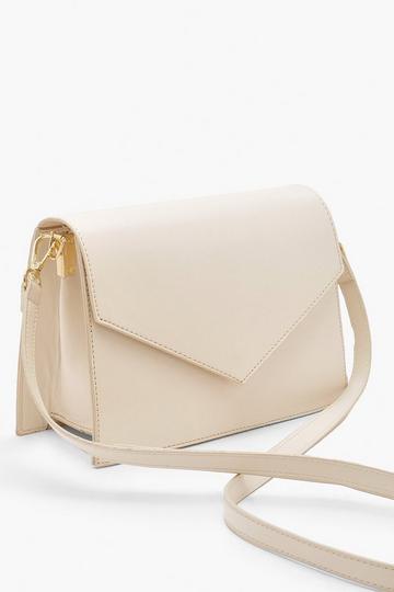 Cream White Envelope Crossbody Bag