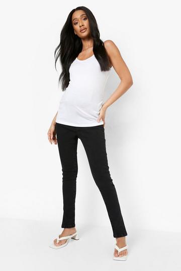 Maternity Elasticated Waist Skinny Jeans black