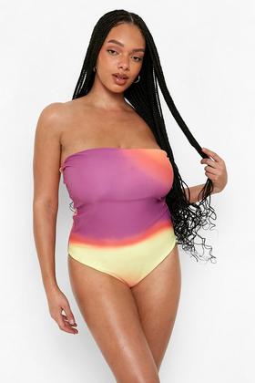 Plus Ombre Crinkle Swimsuit