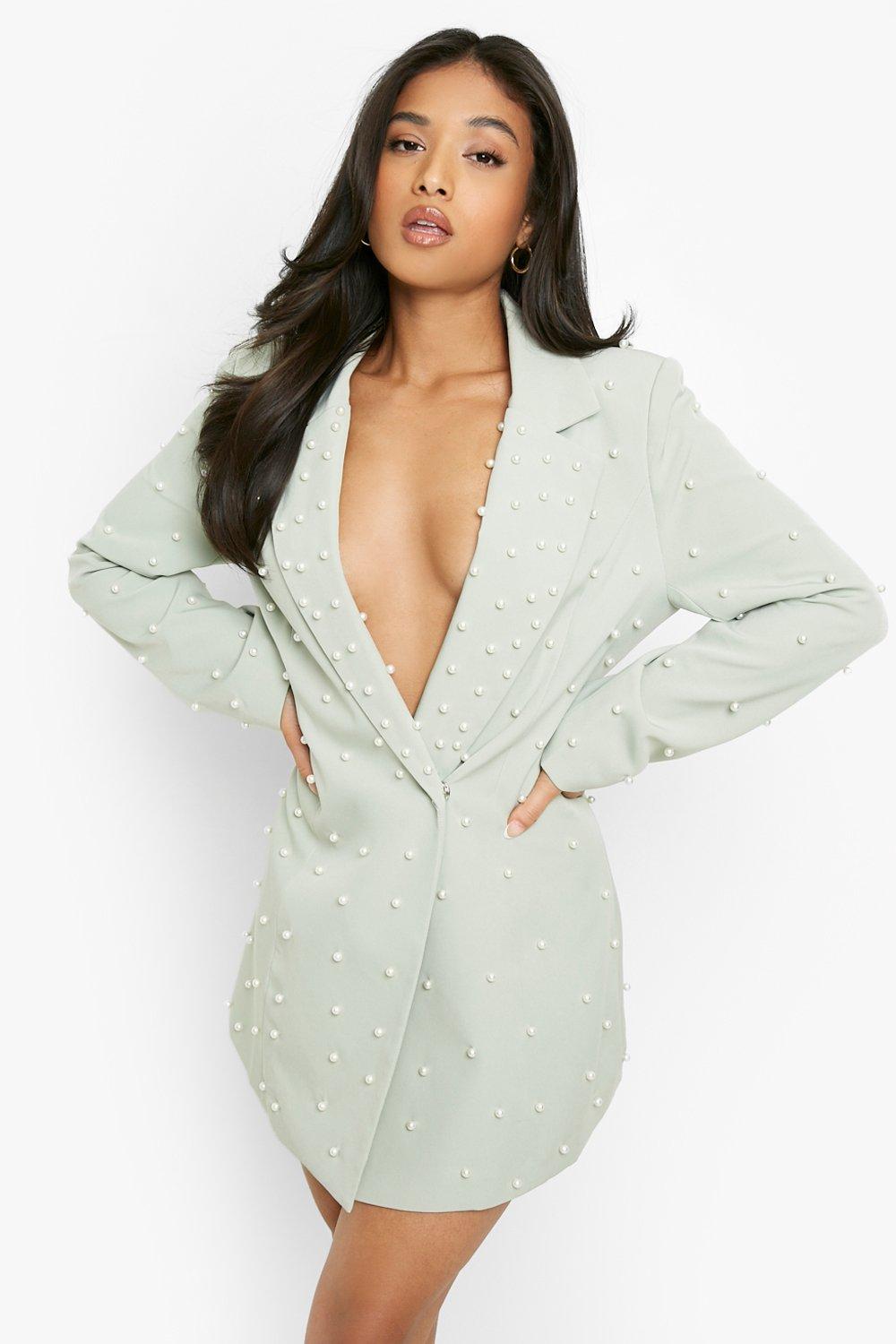 Boohoo hot sale pearl blazer