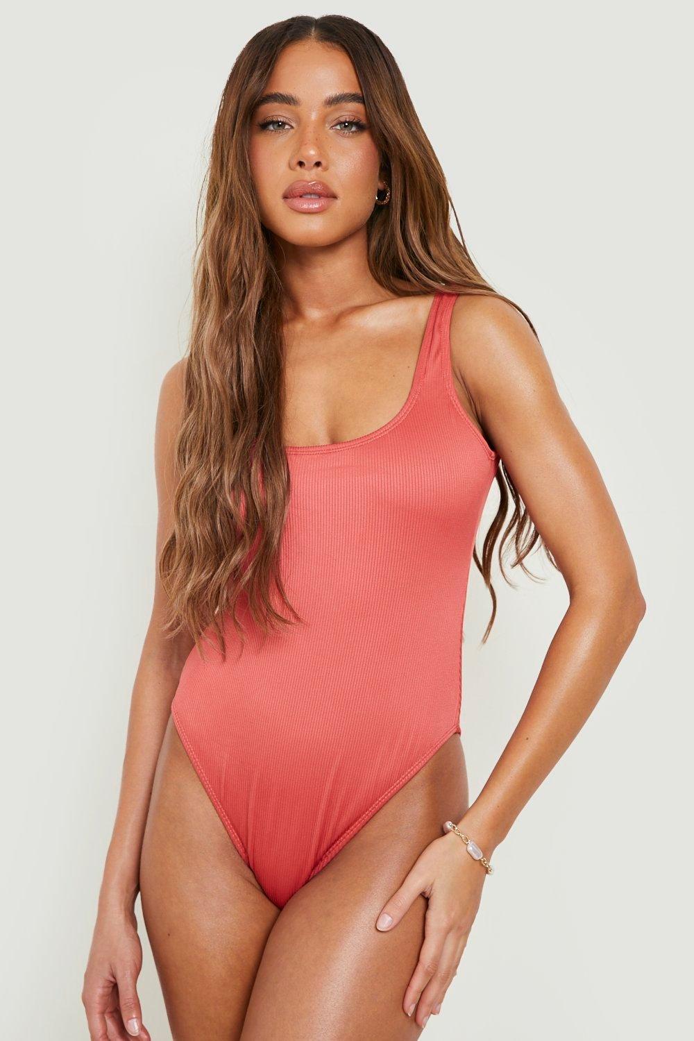 ribbed swimming costume