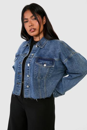 Plus Vintage Wash Denim Jacket vintage wash