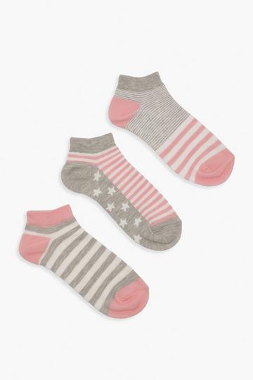 Stars And Stripe Trainer Socks 3 Pack multi