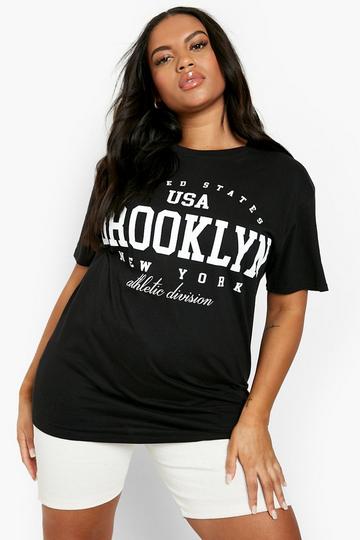Plus Brooklyn Slogan T-shirt