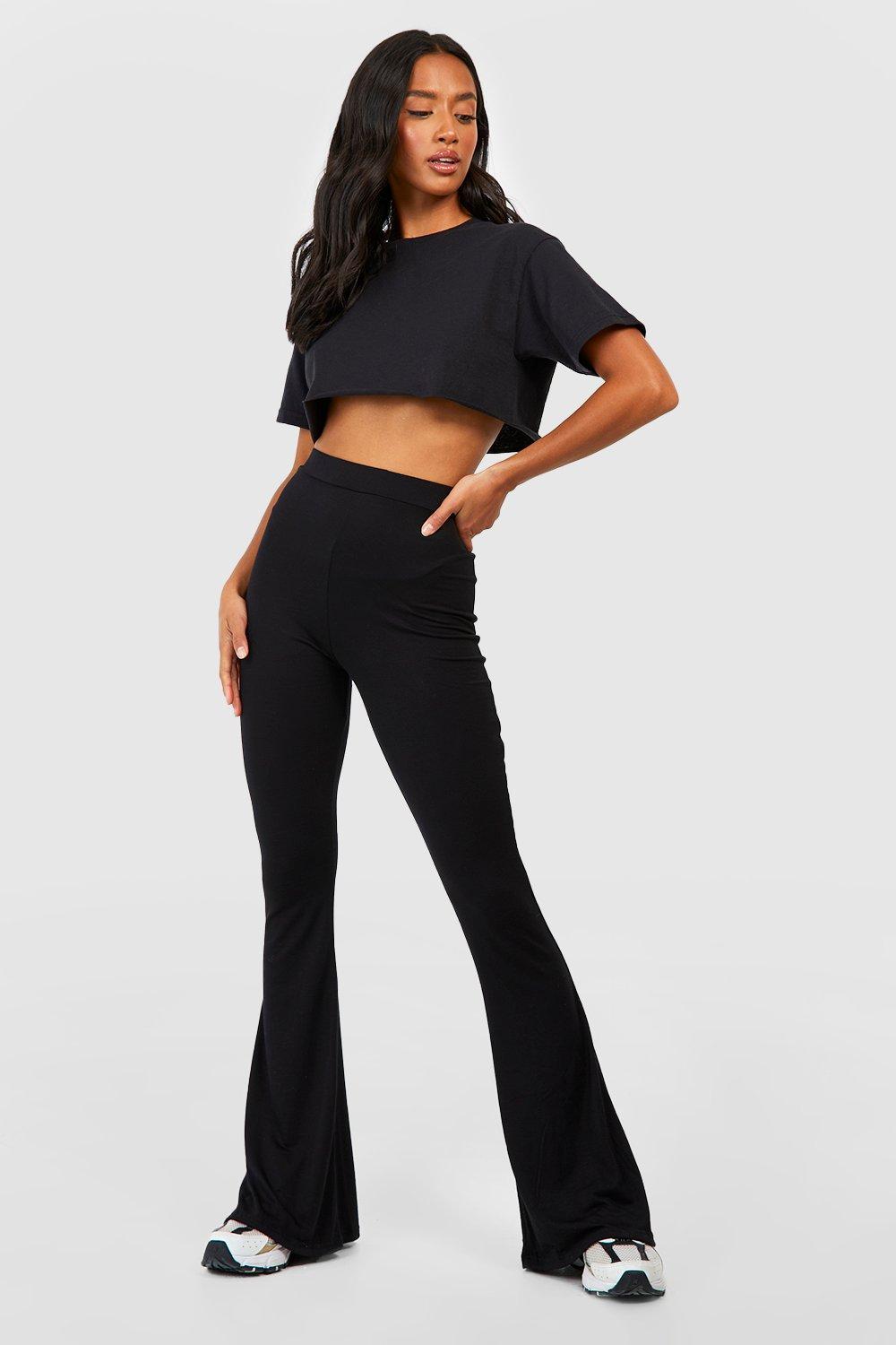 Topshop ribbed best sale flare pants