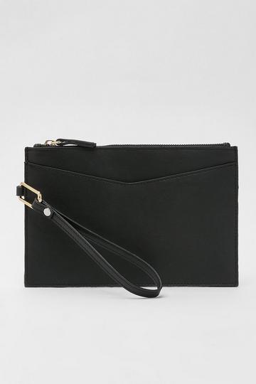 Black Basic Pouch Clutch Bag