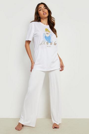 Disney Bride To Be T-shirt & Trouser Set white