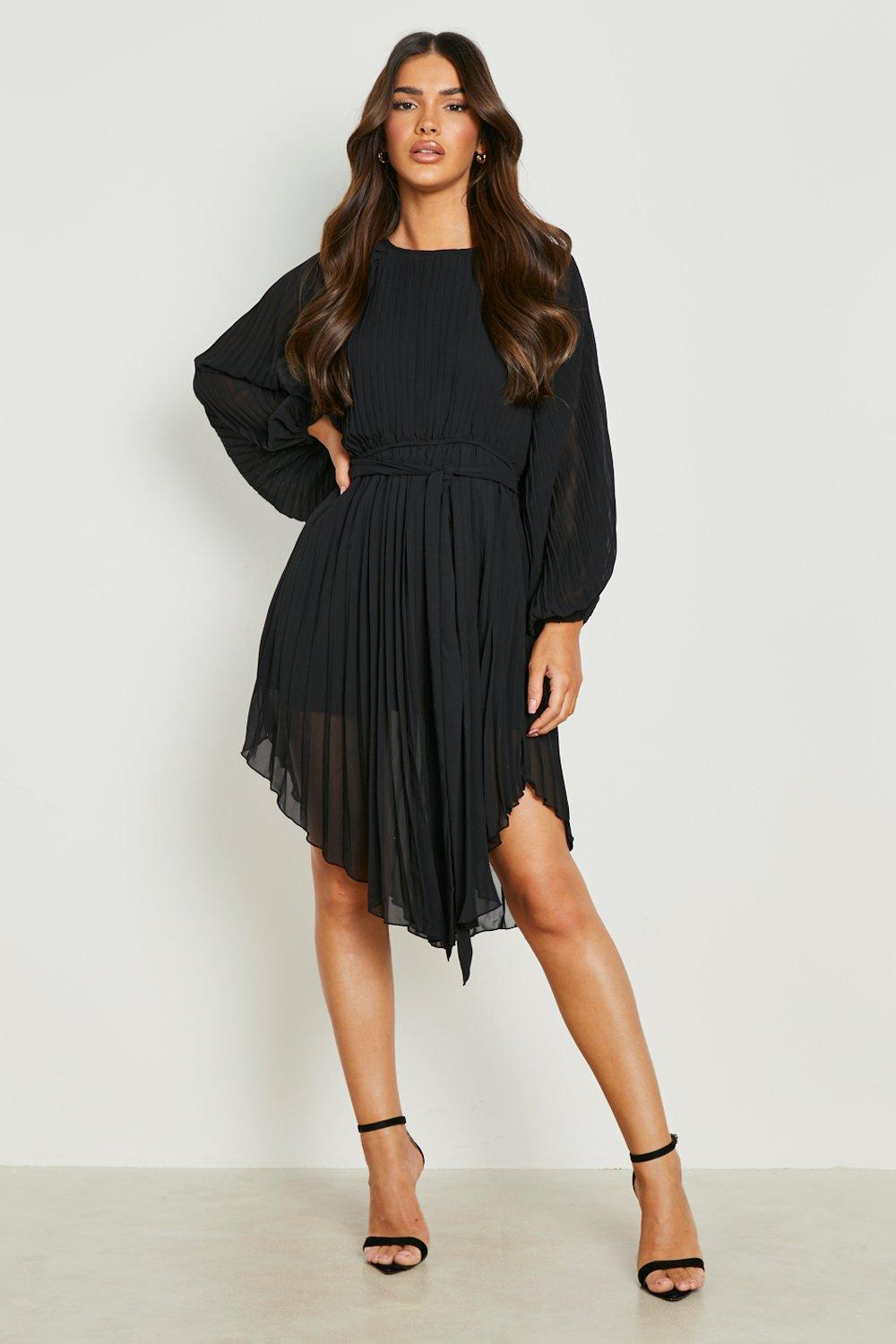 Long sleeve midi clearance dress for wedding guest