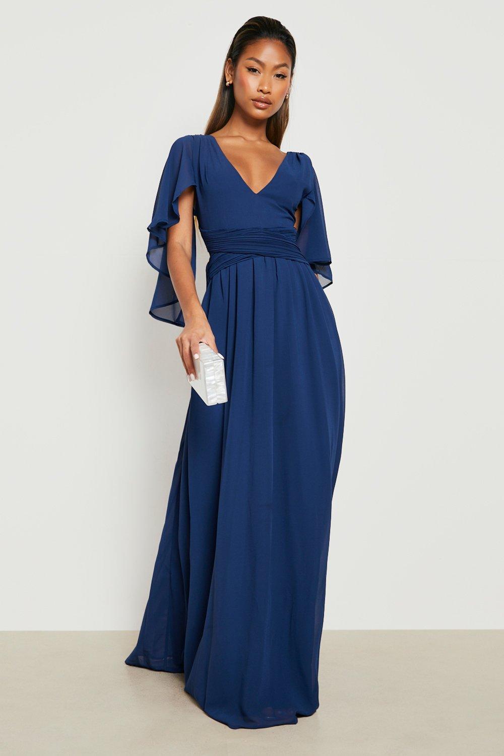 Simple navy sales blue gown