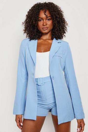 Tall Fitted Tailored Blazer sky