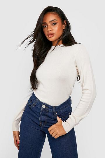 Knitted Crew Neck Sweater stone