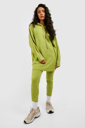 Missguided Ski Black & Neon Green Plus Size Co Ord Jogger Sweatpants