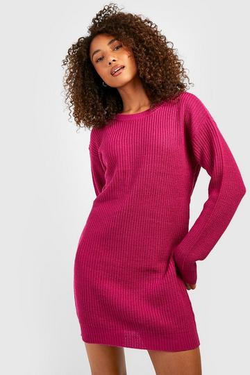 Tall - Robe pull en maille à col rond orchid