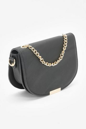 Black Double Chain Saddle Bag