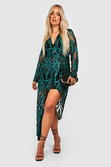 Romancing  Teal Green Satin Bandeau Corset Detail Maxi Dress