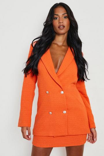 Tall Boucle Blazer orange