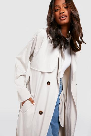 Double Breasted Trench Coat stone