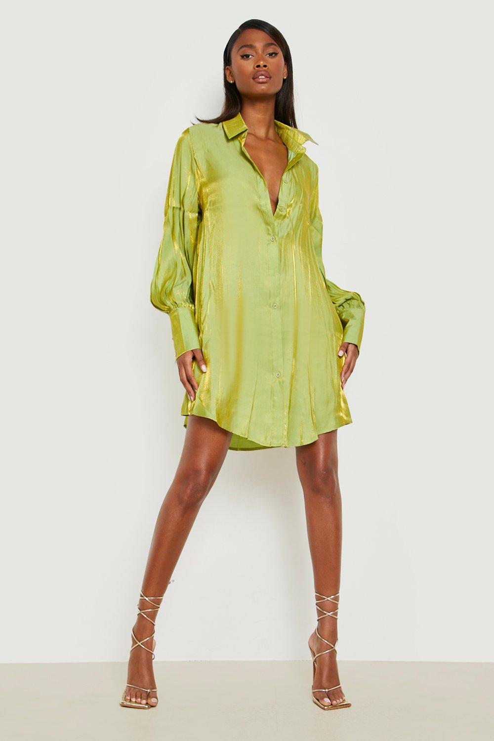 Green Shirt Dress