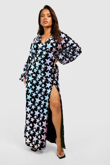 Multi Colour Stripe Sequin Strappy Maxi Dress